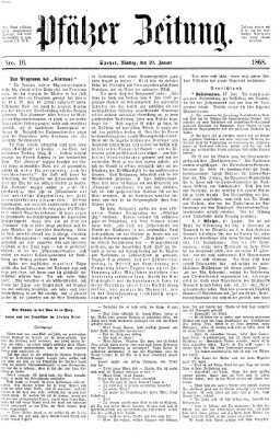 Pfälzer Zeitung Montag 20. Januar 1868