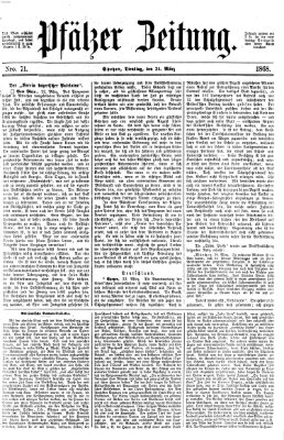 Pfälzer Zeitung Dienstag 24. März 1868