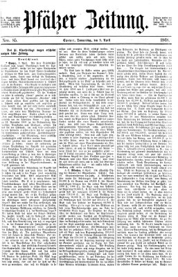 Pfälzer Zeitung Donnerstag 9. April 1868