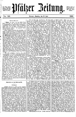 Pfälzer Zeitung Samstag 27. Juni 1868