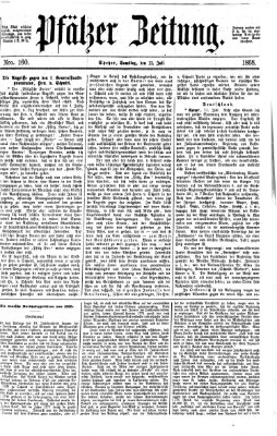 Pfälzer Zeitung Samstag 11. Juli 1868