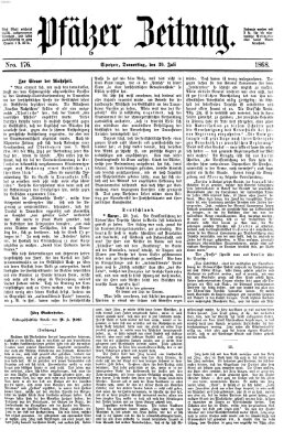 Pfälzer Zeitung Donnerstag 30. Juli 1868