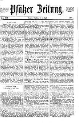 Pfälzer Zeitung Samstag 8. August 1868