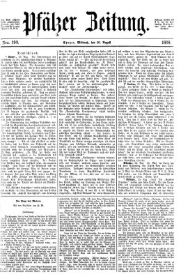 Pfälzer Zeitung Mittwoch 26. August 1868