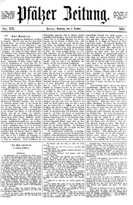 Pfälzer Zeitung Samstag 3. Oktober 1868