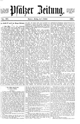Pfälzer Zeitung Freitag 9. Oktober 1868