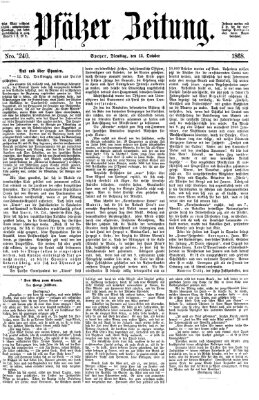 Pfälzer Zeitung Dienstag 13. Oktober 1868