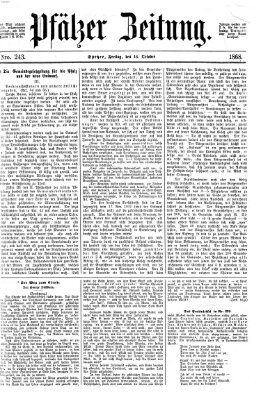 Pfälzer Zeitung Freitag 16. Oktober 1868