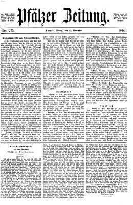 Pfälzer Zeitung Montag 23. November 1868