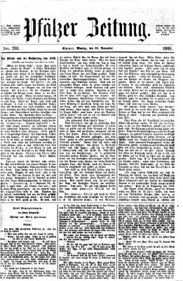 Pfälzer Zeitung Montag 30. November 1868