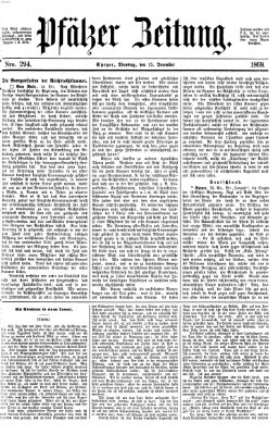 Pfälzer Zeitung Dienstag 15. Dezember 1868