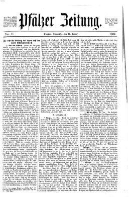 Pfälzer Zeitung Donnerstag 14. Januar 1869