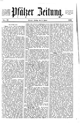 Pfälzer Zeitung Freitag 15. Januar 1869