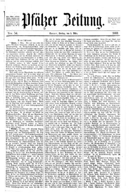 Pfälzer Zeitung Freitag 5. März 1869