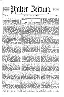 Pfälzer Zeitung Samstag 6. März 1869