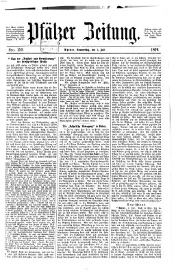 Pfälzer Zeitung Donnerstag 1. Juli 1869