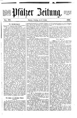 Pfälzer Zeitung Dienstag 12. Oktober 1869