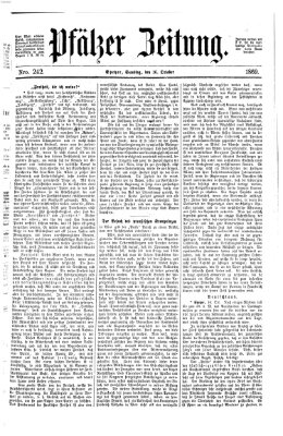 Pfälzer Zeitung Samstag 16. Oktober 1869