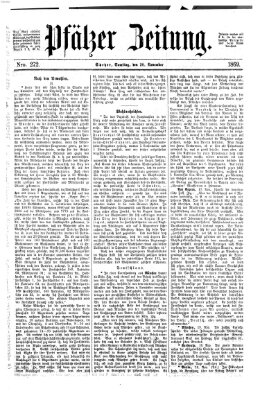 Pfälzer Zeitung Samstag 20. November 1869