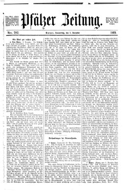 Pfälzer Zeitung Donnerstag 2. Dezember 1869