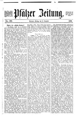 Pfälzer Zeitung Freitag 10. Dezember 1869