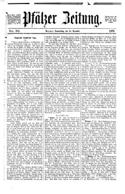 Pfälzer Zeitung Donnerstag 30. Dezember 1869