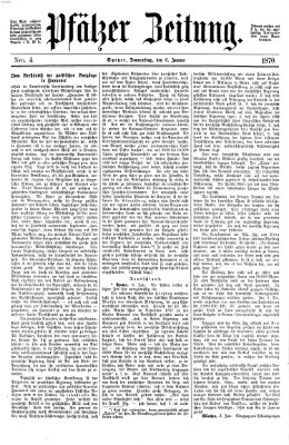 Pfälzer Zeitung Donnerstag 6. Januar 1870