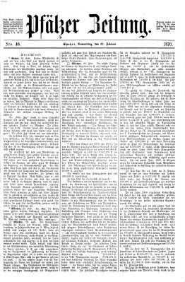Pfälzer Zeitung Donnerstag 24. Februar 1870