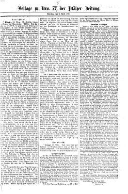 Pfälzer Zeitung Samstag 2. April 1870