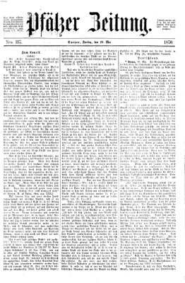 Pfälzer Zeitung Freitag 20. Mai 1870