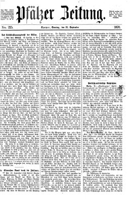 Pfälzer Zeitung Sonntag 25. September 1870