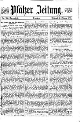 Pfälzer Zeitung Mittwoch 5. Oktober 1870