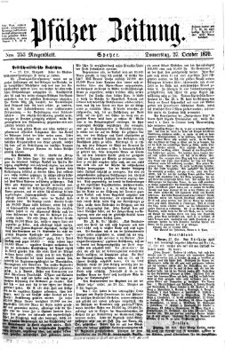 Pfälzer Zeitung Donnerstag 27. Oktober 1870