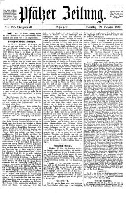 Pfälzer Zeitung Samstag 29. Oktober 1870