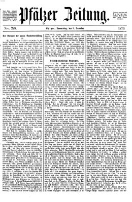 Pfälzer Zeitung Donnerstag 8. Dezember 1870