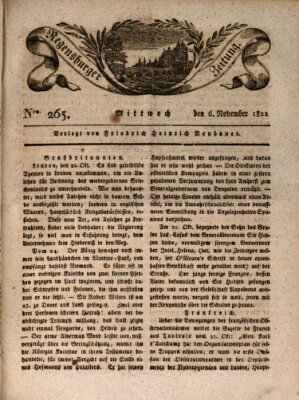 Regensburger Zeitung Mittwoch 6. November 1822