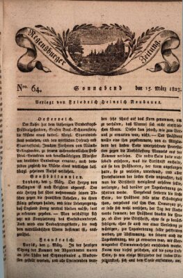 Regensburger Zeitung Samstag 15. März 1823