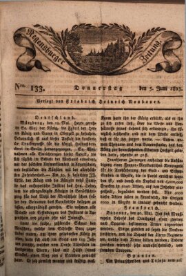 Regensburger Zeitung Donnerstag 5. Juni 1823