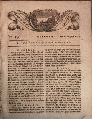 Regensburger Zeitung Mittwoch 6. August 1823
