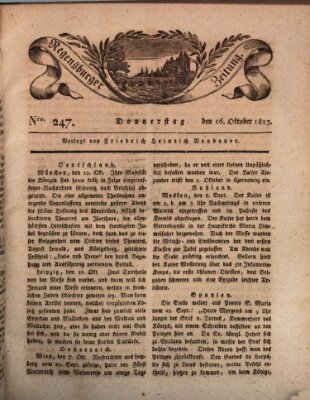 Regensburger Zeitung Donnerstag 16. Oktober 1823