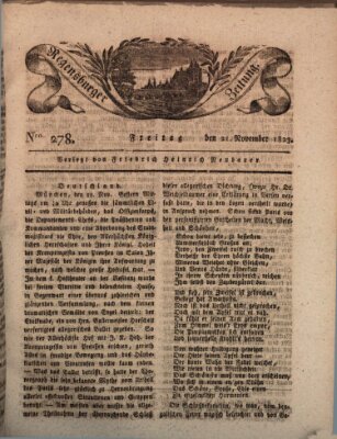 Regensburger Zeitung Freitag 21. November 1823