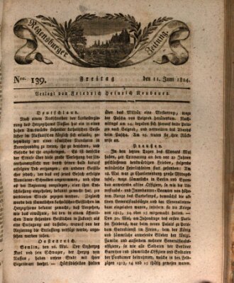 Regensburger Zeitung Freitag 11. Juni 1824