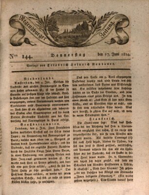 Regensburger Zeitung Donnerstag 17. Juni 1824