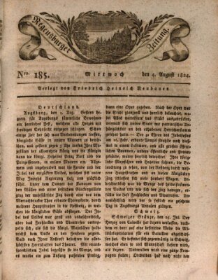 Regensburger Zeitung Mittwoch 4. August 1824