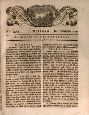 Regensburger Zeitung Mittwoch 1. September 1824