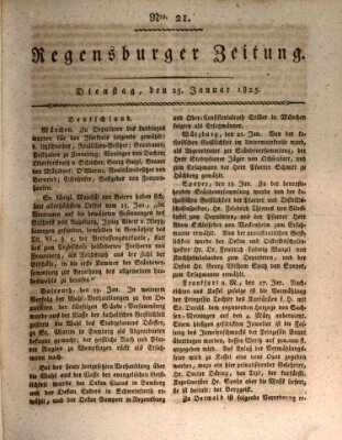 Regensburger Zeitung Dienstag 25. Januar 1825