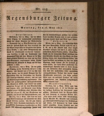 Regensburger Zeitung Montag 16. Mai 1825
