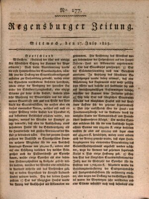 Regensburger Zeitung Mittwoch 27. Juli 1825