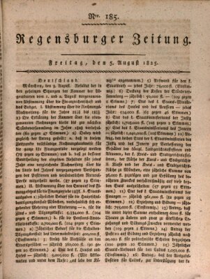 Regensburger Zeitung Freitag 5. August 1825