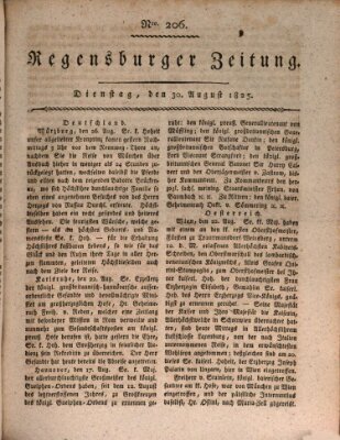 Regensburger Zeitung Dienstag 30. August 1825